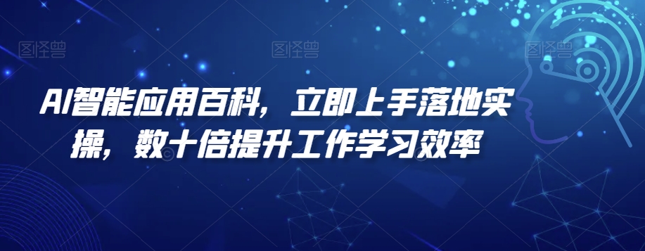 AI智能应用百科，​立即上手落地实操，数十倍提升工作学习效率-178分享