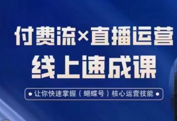 视频号付费流实操课程，付费流✖️直播运营速成课，让你快速掌握视频号核心运营技能-178分享