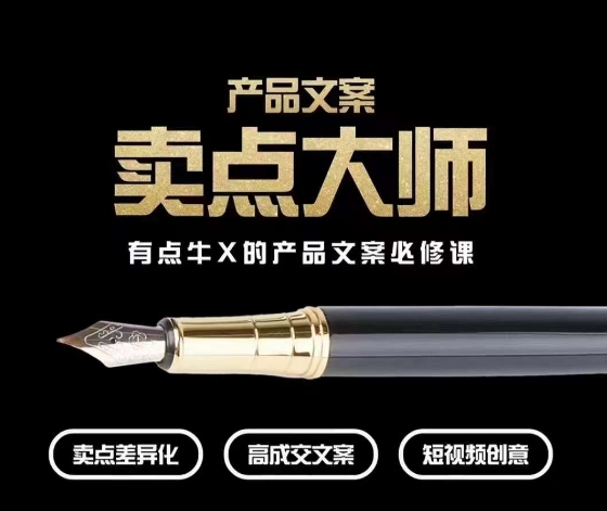 产品文案【卖点大师】高转化电商，有点牛X的产品文案必修课-178分享