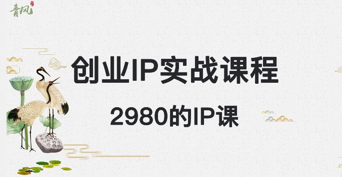 外边卖2980的创业IP课程，做私域月入5w+-178分享