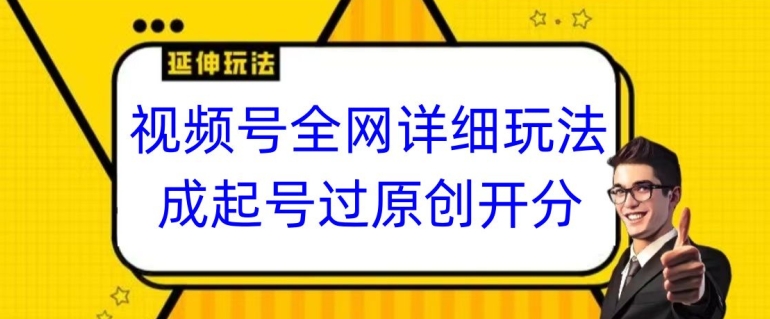 视频号全网最详细玩法，起号过原创开分成，单号日入300+【揭秘】-178分享