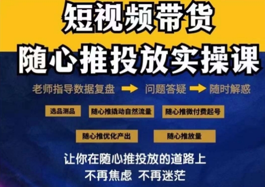 2024好物分享随心推投放实操课，随心推撬动自然流量/微付费起号/优化产出-旺仔资源库