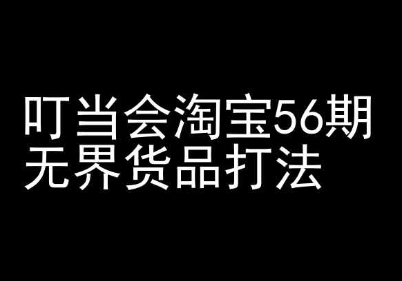 叮当会淘宝56期：无界货品打法-淘宝开店教程-178分享