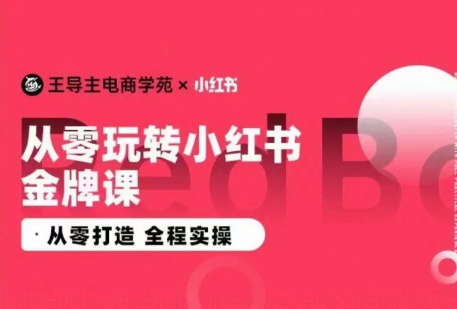 王导主·小红书电商运营实操课，​从零打造  全程实操-178分享