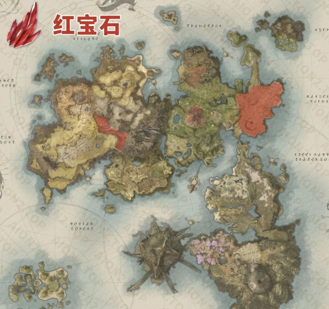 永恒之塔2攻略：天族&魔族采集物分布图