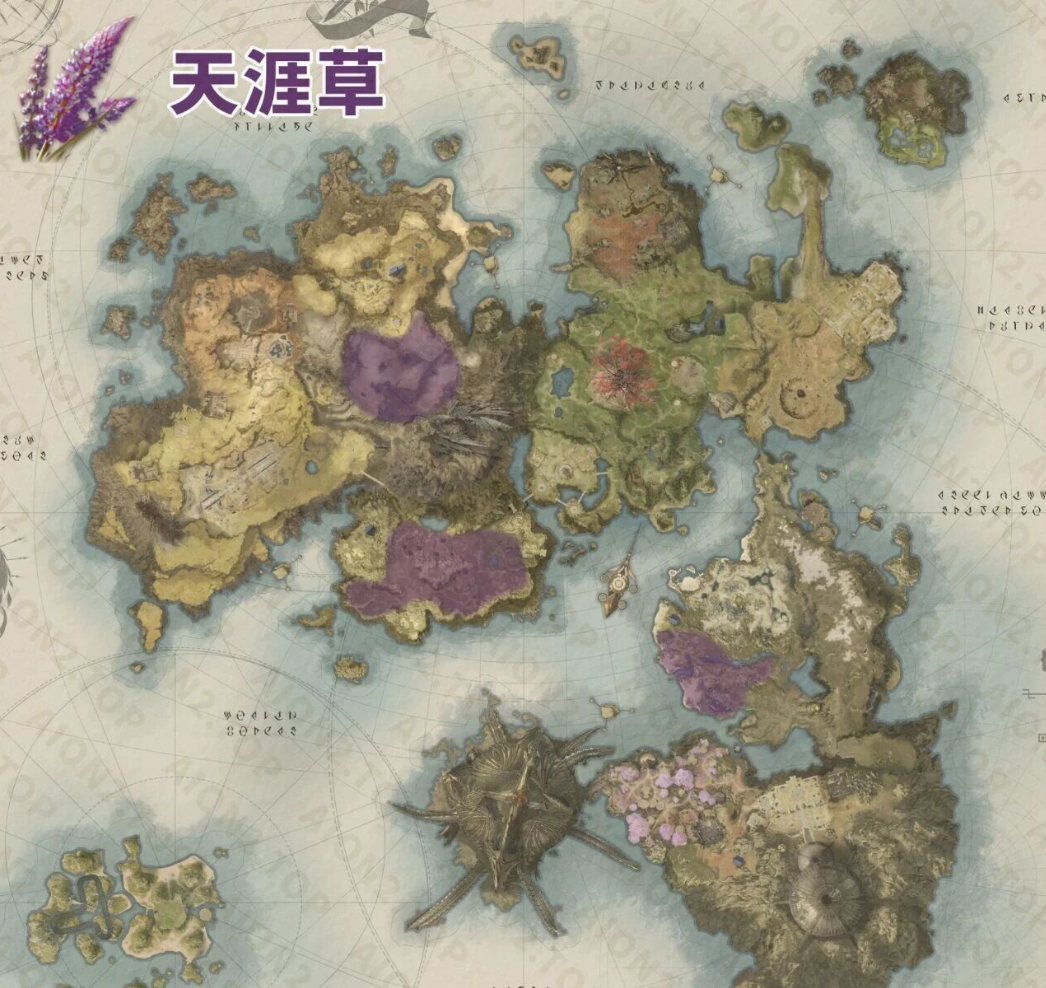 永恒之塔2攻略：天族&魔族采集物分布图