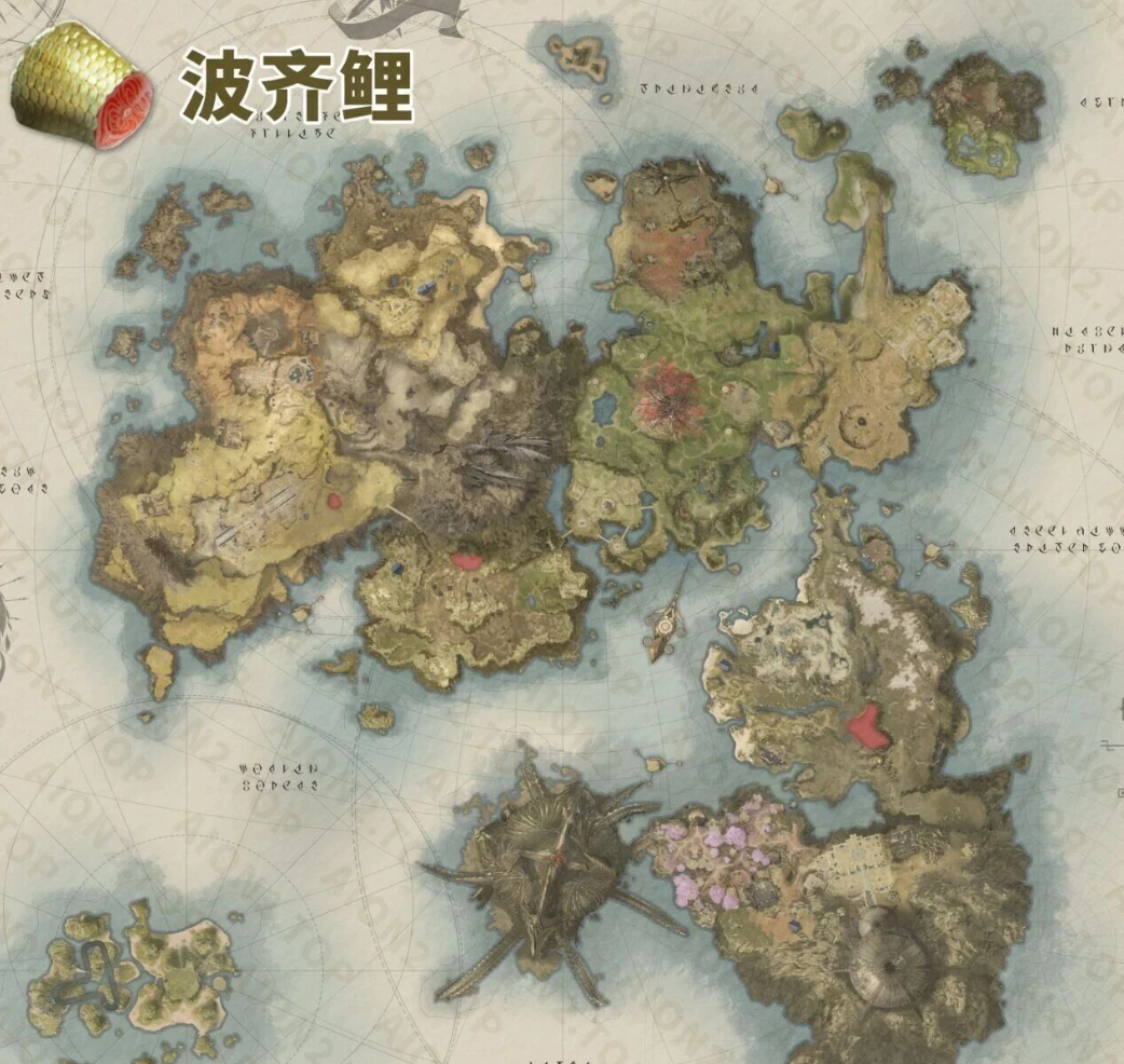 永恒之塔2攻略：天族&魔族采集物分布图