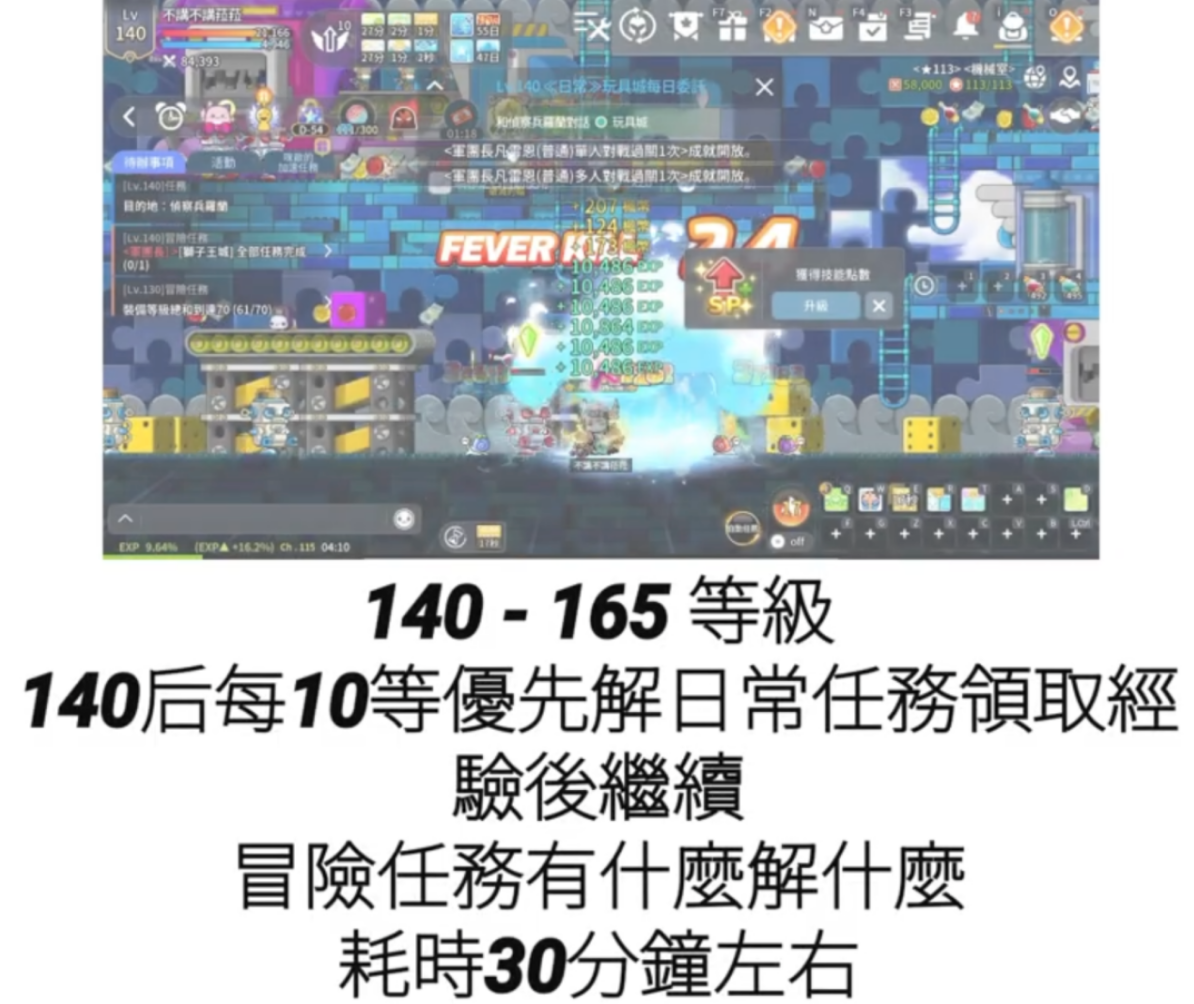 《枫之谷M》纯新手或零氪玩家如何在8周年的究极燃烧1+4轻松5小时内达到250