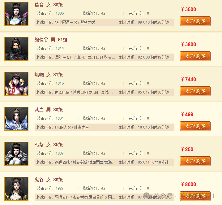 推荐4款自带藏宝阁的游戏,装备宝宝直接卖,不用找担保!